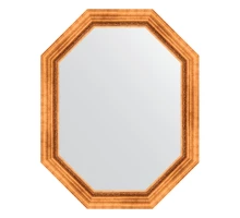 Зеркало настенное Polygon EVOFORM в багетной раме римское золото, 76х96 см, BY 7164