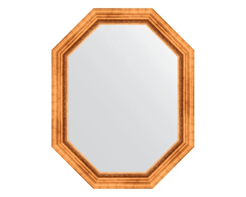 Зеркало настенное Polygon EVOFORM в багетной раме римское золото, 76х96 см, BY 7164