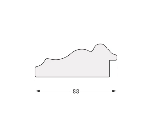 Зеркало настенное Polygon EVOFORM в багетной раме римское золото, 76х96 см, BY 7164