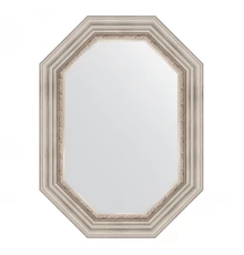 Зеркало настенное Polygon EVOFORM в багетной раме римское серебро, 56х76 см, BY 7165
