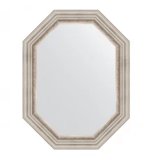 Зеркало настенное Polygon EVOFORM в багетной раме римское серебро, 66х86 см, BY 7167
