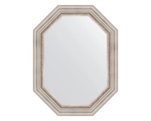 Зеркало настенное Polygon EVOFORM в багетной раме римское серебро, 66х86 см, BY 7167