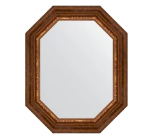 Зеркало настенное Polygon EVOFORM в багетной раме римская бронза, 61х76 см, BY 7170