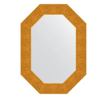 Зеркало настенное Polygon EVOFORM в багетной раме чеканка золотая, 56х76 см, BY 7181