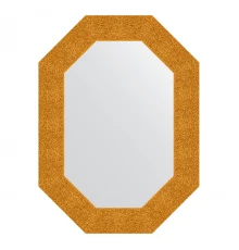 Зеркало настенное Polygon EVOFORM в багетной раме чеканка золотая, 56х76 см, BY 7181