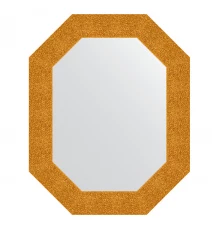 Зеркало настенное Polygon EVOFORM в багетной раме чеканка золотая, 61х76 см, BY 7182