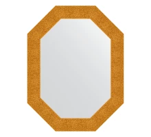 Зеркало настенное Polygon EVOFORM в багетной раме чеканка золотая, 66х86 см, BY 7183