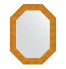 Зеркало настенное Polygon EVOFORM в багетной раме чеканка золотая, 66х86 см, BY 7183