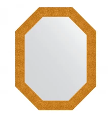Зеркало настенное Polygon EVOFORM в багетной раме чеканка золотая, 76х96 см, BY 7184