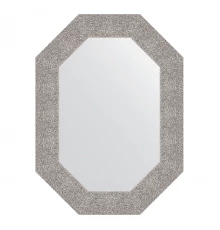 Зеркало настенное Polygon EVOFORM в багетной раме чеканка серебряная, 56х76 см, BY 7185