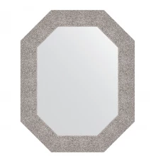 Зеркало настенное Polygon EVOFORM в багетной раме чеканка серебряная, 61х76 см, BY 7186