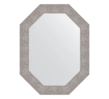 Зеркало настенное Polygon EVOFORM в багетной раме чеканка серебряная, 66х86 см, BY 7187
