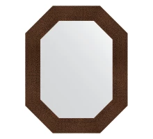Зеркало настенное Polygon EVOFORM в багетной раме бронзовая лава, 61х76 см, BY 7190
