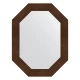 Зеркало настенное Polygon EVOFORM в багетной раме бронзовая лава, 66х86 см, BY 7191