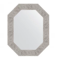 Зеркало настенное Polygon EVOFORM в багетной раме волна хром, 61х76 см, BY 7194