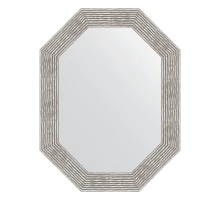 Зеркало настенное Polygon EVOFORM в багетной раме волна хром, 66х86 см, BY 7195