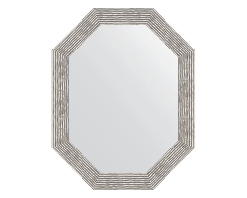 Зеркало настенное Polygon EVOFORM в багетной раме волна хром, 76х96 см, BY 7196