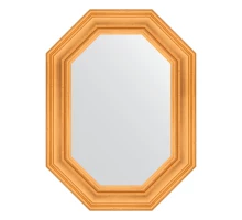 Зеркало настенное Polygon EVOFORM в багетной раме травленое золото, 59х79 см, BY 7205