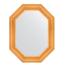 Зеркало настенное Polygon EVOFORM в багетной раме травленое золото, 69х89 см, BY 7207