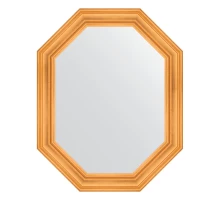 Зеркало настенное Polygon EVOFORM в багетной раме травленое золото, 79х99 см, BY 7208