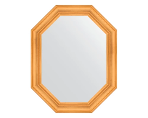 Зеркало настенное Polygon EVOFORM в багетной раме травленое золото, 79х99 см, BY 7208