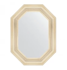 Зеркало настенное Polygon EVOFORM в багетной раме травленое серебро, 59х79 см, BY 7209