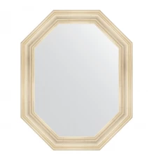 Зеркало настенное Polygon EVOFORM в багетной раме травленое серебро, 79х99 см, BY 7212