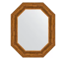 Зеркало настенное Polygon EVOFORM в багетной раме травленая бронза, 64х79 см, BY 7214