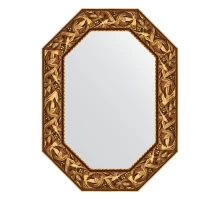 Зеркало настенное Polygon EVOFORM в багетной раме византия золото, 58х78 см, BY 7221