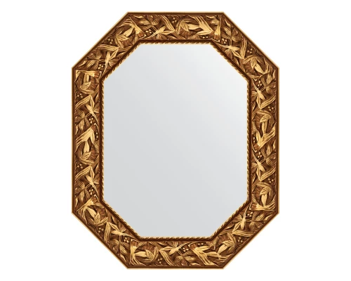 Зеркало настенное Polygon EVOFORM в багетной раме византия золото, 63х78 см, BY 7222