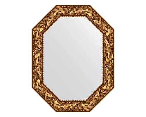 Зеркало настенное Polygon EVOFORM в багетной раме византия золото, 68х88 см, BY 7223