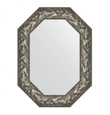 Зеркало настенное Polygon EVOFORM в багетной раме византия серебро, 58х78 см, BY 7225