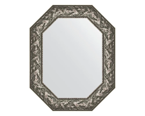 Зеркало настенное Polygon EVOFORM в багетной раме византия серебро, 63х78 см, BY 7226