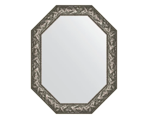Зеркало настенное Polygon EVOFORM в багетной раме византия серебро, 78х98 см, BY 7228