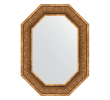 Зеркало настенное Polygon EVOFORM в багетной раме вензель бронзовый, 59х79 см, BY 7233