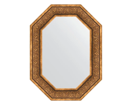 Зеркало настенное Polygon EVOFORM в багетной раме вензель бронзовый, 59х79 см, BY 7233