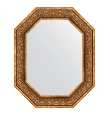 Зеркало настенное Polygon EVOFORM в багетной раме вензель бронзовый, 64х79 см, BY 7234