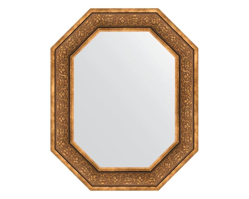 Зеркало настенное Polygon EVOFORM в багетной раме вензель бронзовый, 64х79 см, BY 7234