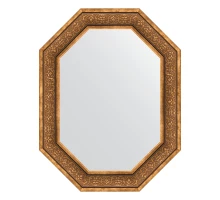 Зеркало настенное Polygon EVOFORM в багетной раме вензель бронзовый, 69х89 см, BY 7235