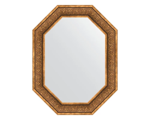 Зеркало настенное Polygon EVOFORM в багетной раме вензель бронзовый, 69х89 см, BY 7235