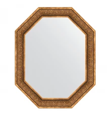 Зеркало настенное Polygon EVOFORM в багетной раме вензель бронзовый, 79х99 см, BY 7236
