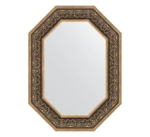 Зеркало настенное Polygon EVOFORM в багетной раме вензель серебряный, 59х79 см, BY 7237