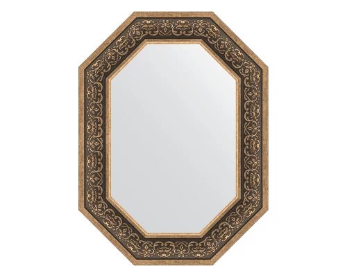 Зеркало настенное Polygon EVOFORM в багетной раме вензель серебряный, 59х79 см, BY 7237