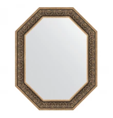 Зеркало настенное Polygon EVOFORM в багетной раме вензель серебряный, 79х99 см, BY 7240