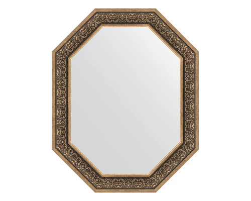 Зеркало настенное Polygon EVOFORM в багетной раме вензель серебряный, 79х99 см, BY 7240