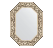 Зеркало настенное Polygon EVOFORM в багетной раме барокко серебро, 60х80 см, BY 7245