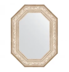 Зеркало настенное Polygon EVOFORM в багетной раме виньетка серебро, 60х80 см, BY 7253