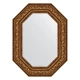 Зеркало настенное Polygon EVOFORM в багетной раме виньетка состаренная бронза, 60х80 см, BY 7257