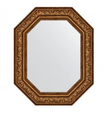 Зеркало настенное Polygon EVOFORM в багетной раме виньетка состаренная бронза, 65х80 см, BY 7258