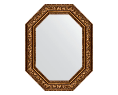 Зеркало настенное Polygon EVOFORM в багетной раме виньетка состаренная бронза, 70х90 см, BY 7259